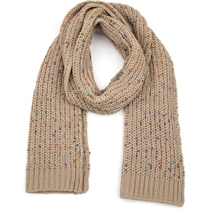 image:imageFunky Junque Womens Winter Scarf  Soft Chenille Knit Shawl Wrap Warm Cozy Blanket Scarf for Cold WeatherChenille Confetti Taupe