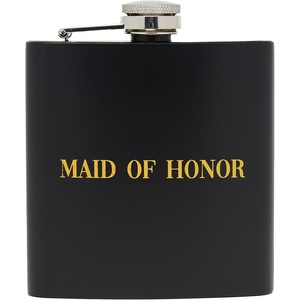 image:imageHidden Hip Flask  6 Pack 1 Bride White amp 5 Squad Black  Stainless steel hip flask with etched sayings for weddings bachelor parties bachelorette getaways amp celebrationsMaid of Honor BlackGold