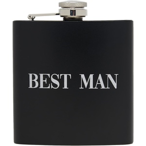 image:imageHidden Hip Flask  6 Pack 1 Bride White amp 5 Squad Black  Stainless steel hip flask with etched sayings for weddings bachelor parties bachelorette getaways amp celebrationsBest Man BlackSilver