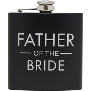 image:imageHidden Hip Flask  6 Pack 1 Bride White amp 5 Squad Black  Stainless steel hip flask with etched sayings for weddings bachelor parties bachelorette getaways amp celebrationsFather of the Bride Black