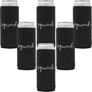 image:imageSlim Can Cooler  6 Pack Squad  Bridal Slim can cooler with bride amp bquad script for bachelorette parties girls nights getaways amp wedding favors6 Pack Squad Black