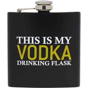 image:imageStainless Steel 6 Oz Hip Flask  Beast of Bourbon  Drinking flask with humorous inscription for weddings bachelor parties sporting events amp golf outingsThis is My  Vodka BlackYellow
