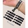 image:imageBachelorette Hair Ties  12 Pack 1 Bride amp 11 Squad  Stretch elastic hair ties with Bride and Bridesmaid lettering for bachelorette parties showers favors amp proposals12 Pack 1 Bride White  11 Squad Black