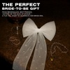 image:imageBridal Hair Clip  Multi Pearl Bow  White  White bow hair clip with secure alligator grip for bachelorette parties bridal showers photos amp bride giftsMulti Pearl Bow  White