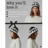 image:imageFunky Junque Aprs Ski Ear Warmer Headband  Cozy Winter Knit Headwrap for Women Running Skiing ColdWeather Head Wrap  Ivory Black LetteringIvory Black