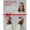 image:imageFunky Junque Aprs Ski Ear Warmer Headband  Cozy Winter Knit Headwrap for Women Running Skiing ColdWeather Head Wrap  Ivory Black LetteringIvory Burgundy