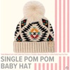 image:imageFunky Junque Baby Pom Pom Beanie  Soft Knit Infant Winter Hat for Baby Girls amp Boys Cozy Warm Newborn Beanie 012 MonthsAztec Pattern  Beige
