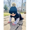 image:imageFunky Junque Baby Pom Pom Beanie  Soft Knit Infant Winter Hat for Baby Girls amp Boys Cozy Warm Newborn Beanie 012 MonthsBlack  Faux Fur Pom