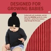 image:imageFunky Junque Baby Pom Pom Beanie  Soft Knit Infant Winter Hat for Baby Girls amp Boys Cozy Warm Newborn Beanie 012 MonthsBlack