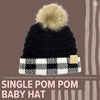 image:imageFunky Junque Baby Pom Pom Beanie  Soft Knit Infant Winter Hat for Baby Girls amp Boys Cozy Warm Newborn Beanie 012 MonthsBuffalo Check  BlackWhite