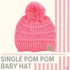 image:imageFunky Junque Baby Pom Pom Beanie  Soft Knit Infant Winter Hat for Baby Girls amp Boys Cozy Warm Newborn Beanie 012 MonthsCandy Pink