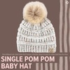image:imageFunky Junque Baby Pom Pom Beanie  Soft Knit Infant Winter Hat for Baby Girls amp Boys Cozy Warm Newborn Beanie 012 MonthsConfetti Ivory  Faux Fur Pom