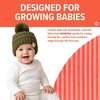 image:imageFunky Junque Baby Pom Pom Beanie  Soft Knit Infant Winter Hat for Baby Girls amp Boys Cozy Warm Newborn Beanie 012 MonthsDark Olive