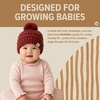 image:imageFunky Junque Baby Pom Pom Beanie  Soft Knit Infant Winter Hat for Baby Girls amp Boys Cozy Warm Newborn Beanie 012 MonthsDark Rose