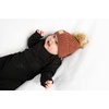 image:imageFunky Junque Baby Pom Pom Beanie  Soft Knit Infant Winter Hat for Baby Girls amp Boys Cozy Warm Newborn Beanie 012 MonthsDiagonal Basketweave Pattern  Brick