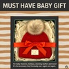 image:imageFunky Junque Baby Pom Pom Beanie  Soft Knit Infant Winter Hat for Baby Girls amp Boys Cozy Warm Newborn Beanie 012 MonthsDiagonal Basketweave Pattern  Red
