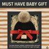 image:imageFunky Junque Baby Pom Pom Beanie  Soft Knit Infant Winter Hat for Baby Girls amp Boys Cozy Warm Newborn Beanie 012 MonthsDiagonal Basketweave Pattern  Black