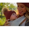 image:imageFunky Junque Baby Pom Pom Beanie  Soft Knit Infant Winter Hat for Baby Girls amp Boys Cozy Warm Newborn Beanie 012 MonthsDiagonal Basketweave Pattern  Brick