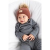 image:imageFunky Junque Baby Pom Pom Beanie  Soft Knit Infant Winter Hat for Baby Girls amp Boys Cozy Warm Newborn Beanie 012 MonthsDiagonal Basketweave Pattern  Brick
