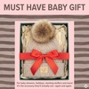 image:imageFunky Junque Baby Pom Pom Beanie  Soft Knit Infant Winter Hat for Baby Girls amp Boys Cozy Warm Newborn Beanie 012 MonthsDiagonal Basketweave Pattern  Multi Beige