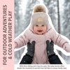 image:imageFunky Junque Baby Pom Pom Beanie  Soft Knit Infant Winter Hat for Baby Girls amp Boys Cozy Warm Newborn Beanie 012 MonthsDiagonal Basketweave Pattern  Multi Beige
