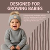 image:imageFunky Junque Baby Pom Pom Beanie  Soft Knit Infant Winter Hat for Baby Girls amp Boys Cozy Warm Newborn Beanie 012 MonthsDiagonal Basketweave Pattern  Multi Heather Grey