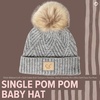 image:imageFunky Junque Baby Pom Pom Beanie  Soft Knit Infant Winter Hat for Baby Girls amp Boys Cozy Warm Newborn Beanie 012 MonthsDiagonal Basketweave Pattern  Multi Heather Grey