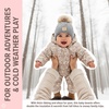 image:imageFunky Junque Baby Pom Pom Beanie  Soft Knit Infant Winter Hat for Baby Girls amp Boys Cozy Warm Newborn Beanie 012 MonthsDiagonal Basketweave Pattern  Multi Heather Grey