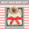 image:imageFunky Junque Baby Pom Pom Beanie  Soft Knit Infant Winter Hat for Baby Girls amp Boys Cozy Warm Newborn Beanie 012 MonthsIvory  Faux Fur Pom
