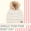 image:imageFunky Junque Baby Pom Pom Beanie  Soft Knit Infant Winter Hat for Baby Girls amp Boys Cozy Warm Newborn Beanie 012 MonthsIvory  Faux Fur Pom