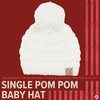 image:imageFunky Junque Baby Pom Pom Beanie  Soft Knit Infant Winter Hat for Baby Girls amp Boys Cozy Warm Newborn Beanie 012 MonthsIvory