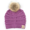 image:imageFunky Junque Baby Pom Pom Beanie  Soft Knit Infant Winter Hat for Baby Girls amp Boys Cozy Warm Newborn Beanie 012 MonthsLavender  Faux Fur Pom