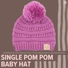 image:imageFunky Junque Baby Pom Pom Beanie  Soft Knit Infant Winter Hat for Baby Girls amp Boys Cozy Warm Newborn Beanie 012 MonthsLavender