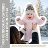 image:imageFunky Junque Baby Pom Pom Beanie  Soft Knit Infant Winter Hat for Baby Girls amp Boys Cozy Warm Newborn Beanie 012 MonthsLeopard  Beige