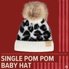 image:imageFunky Junque Baby Pom Pom Beanie  Soft Knit Infant Winter Hat for Baby Girls amp Boys Cozy Warm Newborn Beanie 012 MonthsLeopard  Ivory
