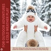 image:imageFunky Junque Baby Pom Pom Beanie  Soft Knit Infant Winter Hat for Baby Girls amp Boys Cozy Warm Newborn Beanie 012 MonthsLeopard  Ivory
