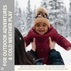 image:imageFunky Junque Baby Pom Pom Beanie  Soft Knit Infant Winter Hat for Baby Girls amp Boys Cozy Warm Newborn Beanie 012 MonthsLeopard  Latte