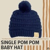 image:imageFunky Junque Baby Pom Pom Beanie  Soft Knit Infant Winter Hat for Baby Girls amp Boys Cozy Warm Newborn Beanie 012 MonthsNavy