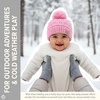 image:imageFunky Junque Baby Pom Pom Beanie  Soft Knit Infant Winter Hat for Baby Girls amp Boys Cozy Warm Newborn Beanie 012 MonthsPale Pink