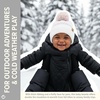 image:imageFunky Junque Baby Pom Pom Beanie  Soft Knit Infant Winter Hat for Baby Girls amp Boys Cozy Warm Newborn Beanie 012 MonthsStriped Earflap  IvoryMulticolor