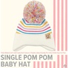 image:imageFunky Junque Baby Pom Pom Beanie  Soft Knit Infant Winter Hat for Baby Girls amp Boys Cozy Warm Newborn Beanie 012 MonthsStriped Earflap  IvoryMulticolor