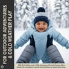 image:imageFunky Junque Baby Pom Pom Beanie  Soft Knit Infant Winter Hat for Baby Girls amp Boys Cozy Warm Newborn Beanie 012 MonthsStriped Earflap  NavyWhite