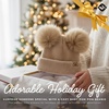 image:imageFunky Junque Baby Pom Pom Beanie Warm Winter Hat for Infants and Toddlers Chenille Double Pom Poms for Baby Girls amp BoysBeige
