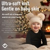 image:imageFunky Junque Baby Pom Pom Beanie Warm Winter Hat for Infants and Toddlers Chenille Double Pom Poms for Baby Girls amp BoysEarflap  Beige