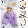image:imageFunky Junque Baby Pom Pom Beanie Warm Winter Hat for Infants and Toddlers Chenille Double Pom Poms for Baby Girls amp BoysEarflap  Beige
