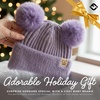 image:imageFunky Junque Baby Pom Pom Beanie Warm Winter Hat for Infants and Toddlers Chenille Double Pom Poms for Baby Girls amp BoysEarflap  Lavender
