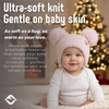 image:imageFunky Junque Baby Pom Pom Beanie Warm Winter Hat for Infants and Toddlers Chenille Double Pom Poms for Baby Girls amp BoysEarflap  Light Pink