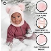 image:imageFunky Junque Baby Pom Pom Beanie Warm Winter Hat for Infants and Toddlers Chenille Double Pom Poms for Baby Girls amp BoysEarflap  Light Pink