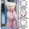 image:imageFunky Junque Baby Pom Pom Beanie Warm Winter Hat for Infants and Toddlers Chenille Double Pom Poms for Baby Girls amp BoysEarflap  White