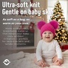 image:imageFunky Junque Baby Pom Pom Beanie Warm Winter Hat for Infants and Toddlers Chenille Double Pom Poms for Baby Girls amp BoysHot Pink
